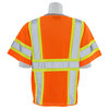 Erb Safety Safety Vest, Contrasting, Mesh, Class 3, S683P, Hi-Viz Orange, 3XL 62147